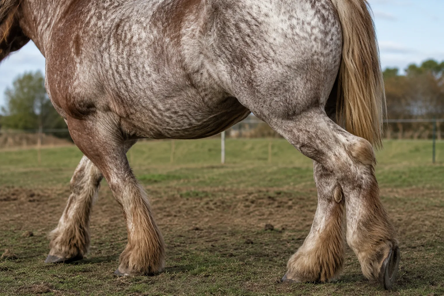 American Indian Horse de capa Appaloosa leopardo, resaltando sus manchas distintivas.