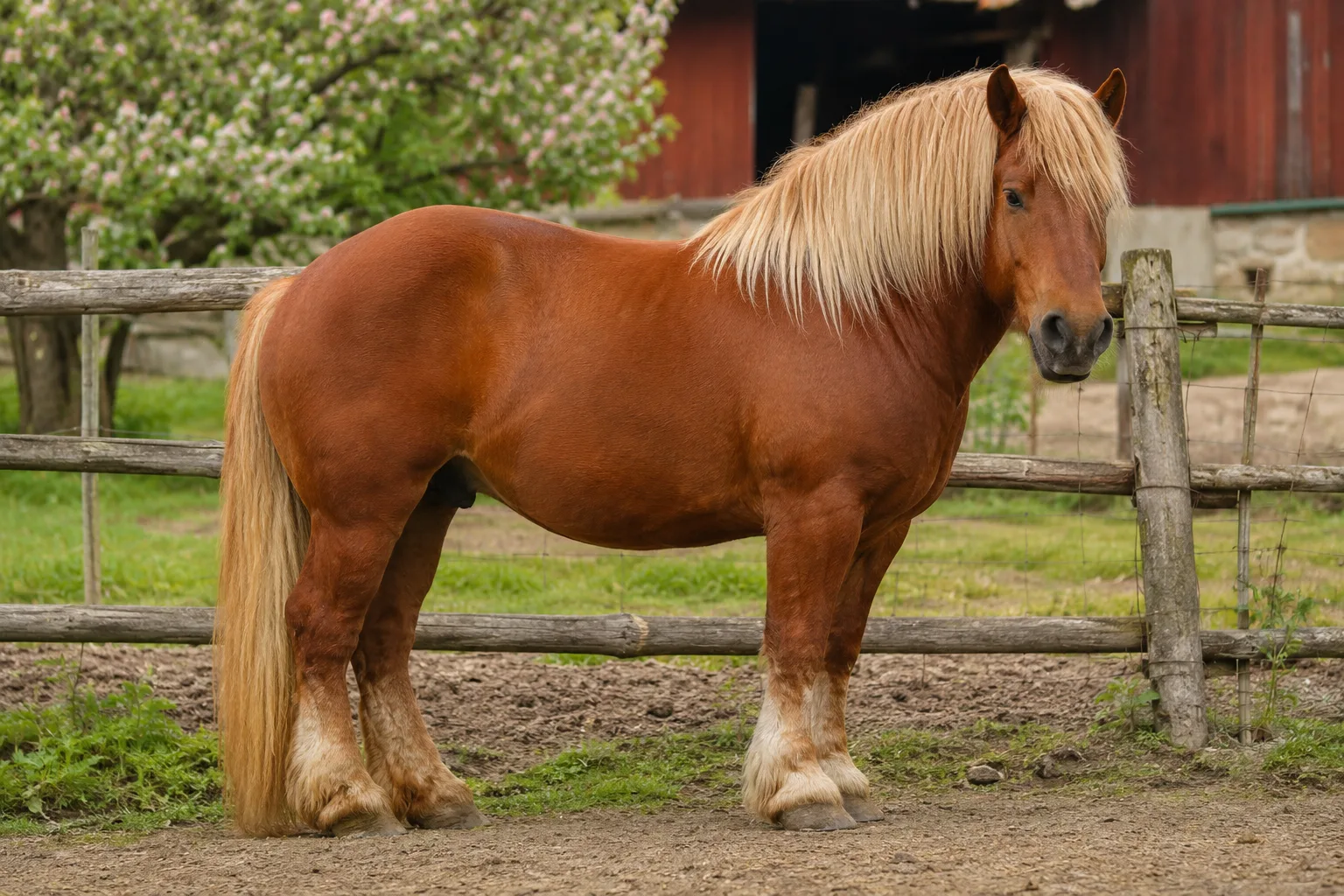 Pony Assateague dal mantello pezzato (bianco e marrone), che mostra i dettagli del suo mantello e la robustezza dei suoi arti e zoccoli.