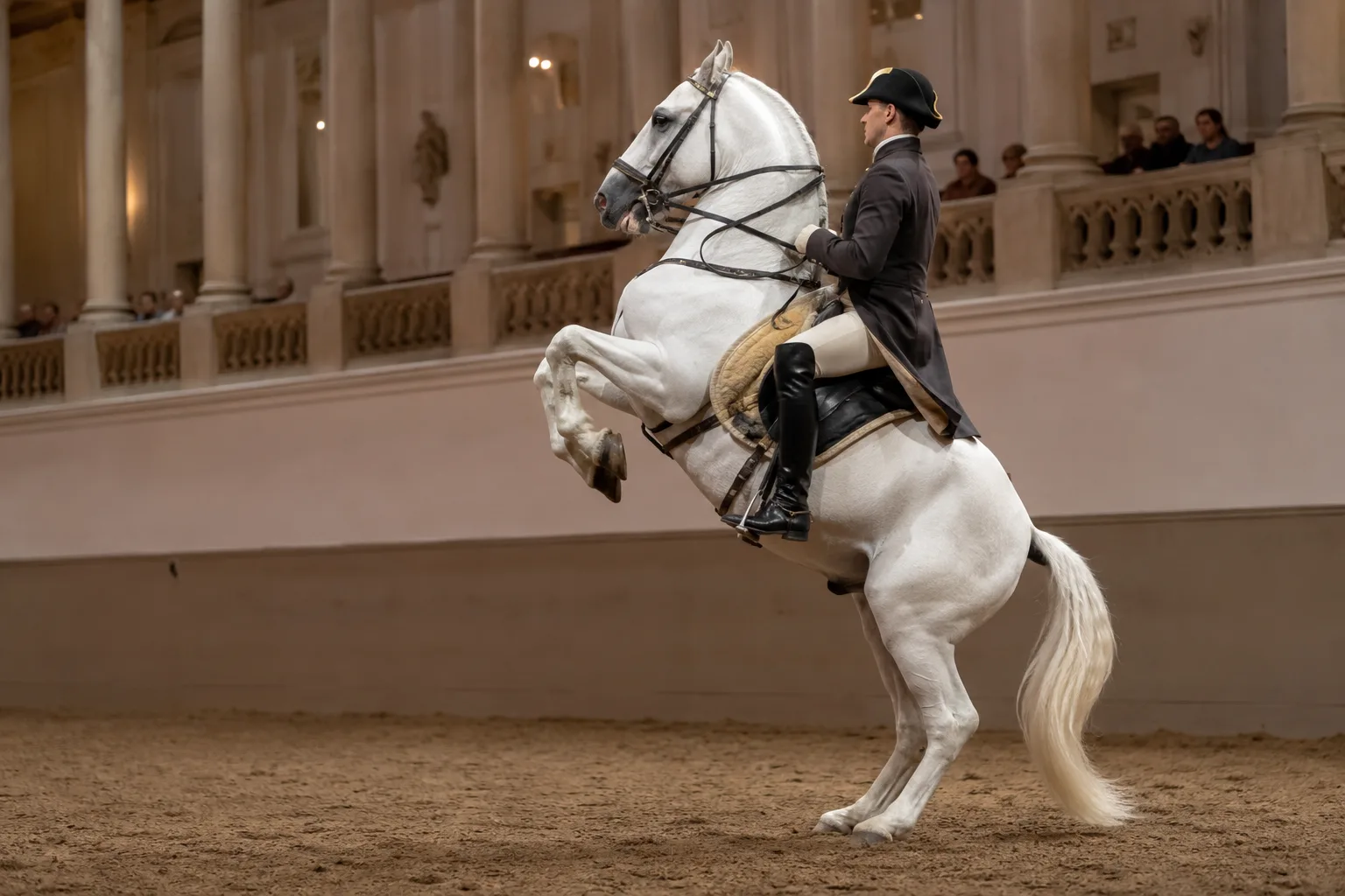Criollo-Pferd in voller Aktion mit einem Gaucho, bei der Rinderarbeit auf einer Ranch