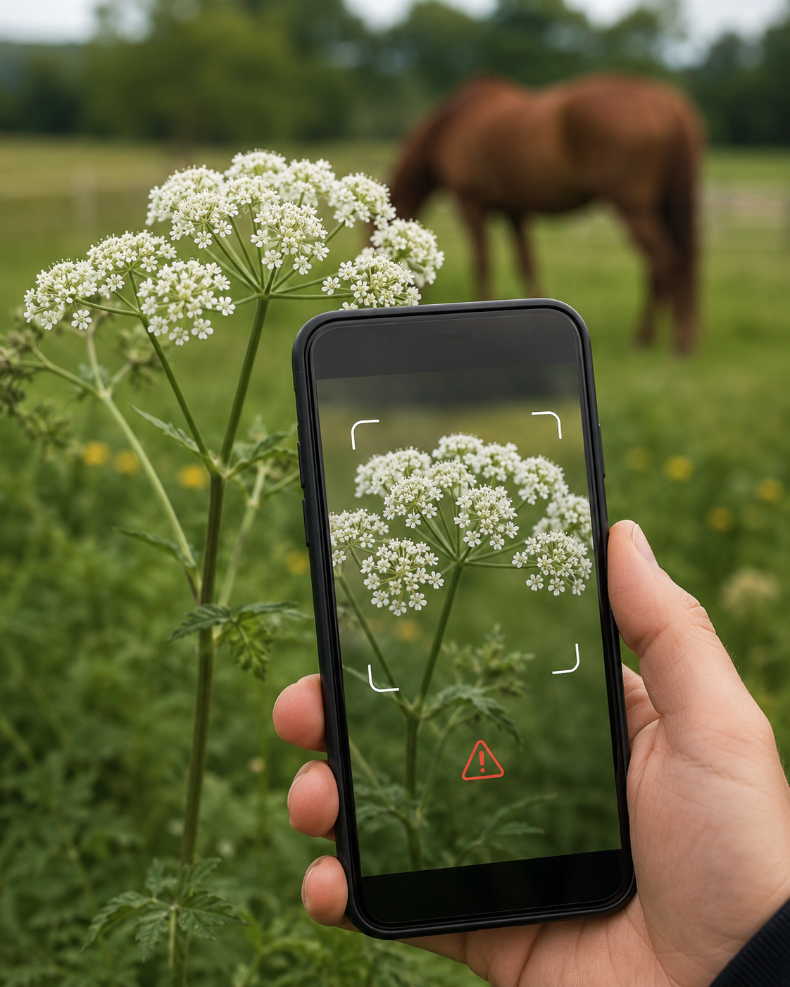 Chèvrefeuille (des haies et grimpant) : reconnaissance de plante toxique au pré, observation du contexte de pâture et gestion des risques. Application mobile Equio pour identifier les plantes toxiques au cheval.