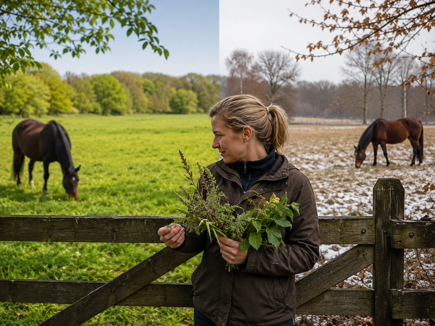 Gesse : reconnaissance de plante toxique au pré, observation du contexte de pâture et gestion des risques. Application mobile Equio pour identifier les plantes toxiques au cheval.
