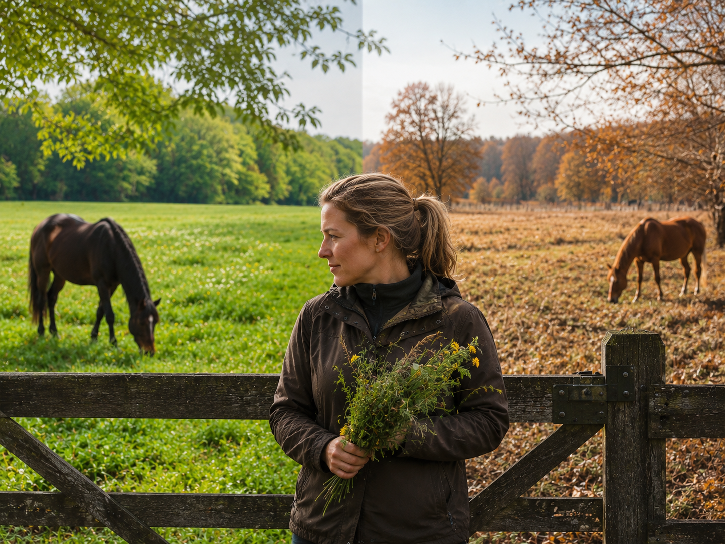 Jacobée : reconnaissance de plante toxique au pré, observation du contexte de pâture et gestion des risques. Application mobile Equio pour identifier les plantes toxiques au cheval.